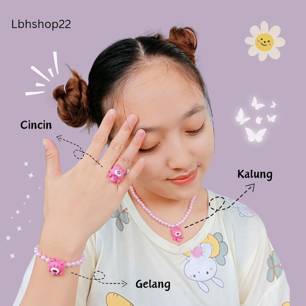 ชุด LBH necklace มี 3 CHARACTERS / สร้อยคอมุก 1 ชุด มี 3 / สร้อยคอเด็ก