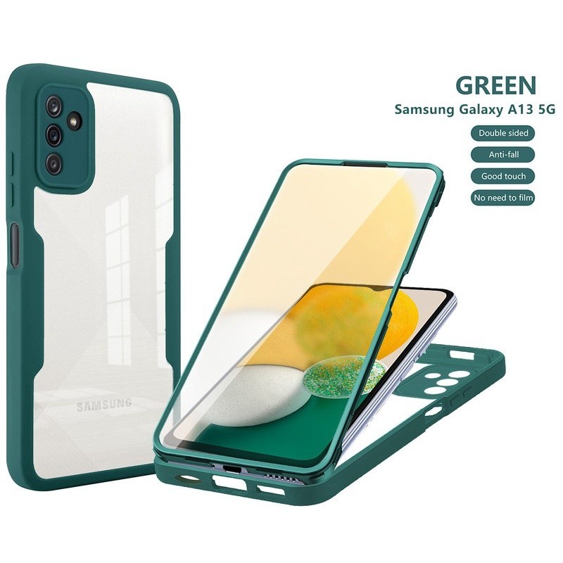 เคสโทรศัพท์มือถืออะคริลิคใส ป้องกัน 360 องศา สองด้าน กันกระแทก สําหรับ Samsung Galaxy A35 A55 5G A55