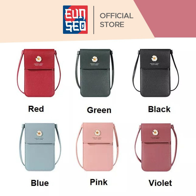 Eunseo Women 's Mini Leather Sling Bag แฟชั ่ นเกาหลี Daisy Flower