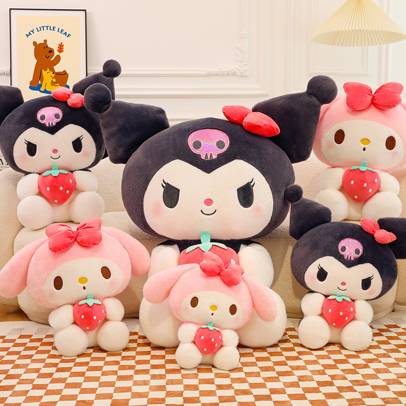 หมอนตุ๊กตานุ่ม รูปการ์ตูน Sanrio Kuromi My Melody น่ารัก ขนาด 25-50 ซม. เหมาะกับของขวัญ สําหรับตกแต่งห้องนอน