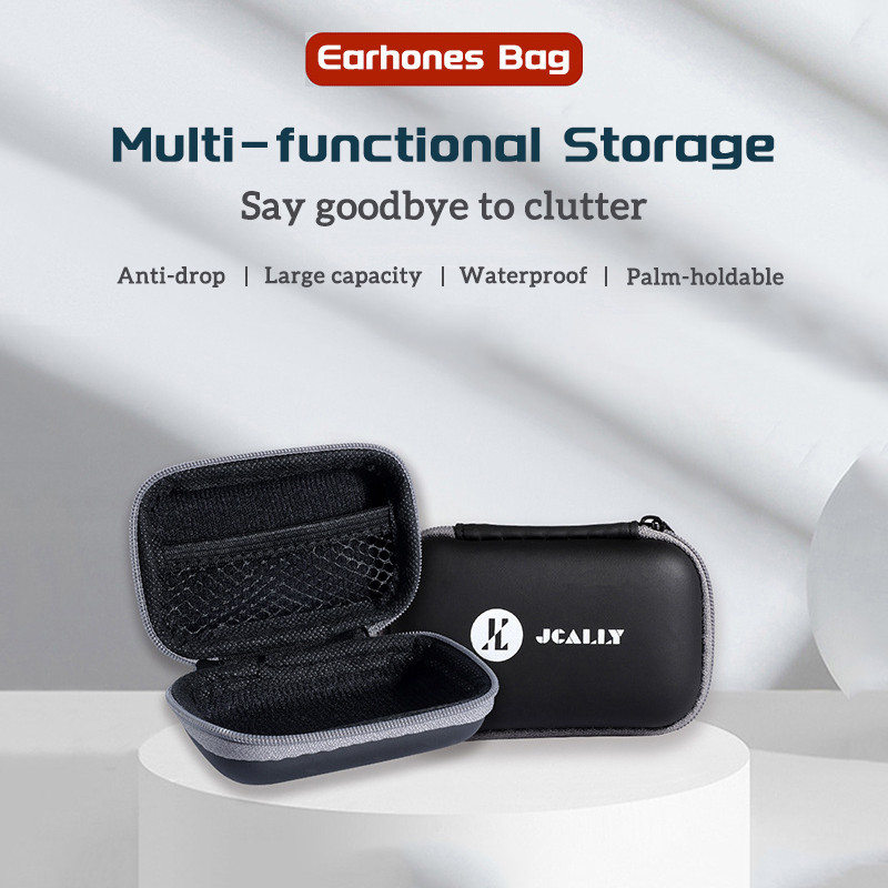 Jcally กระเป๋าเก็บหูฟัง EVA หนัง PU อเนกประสงค์ แบบพกพา กันตก