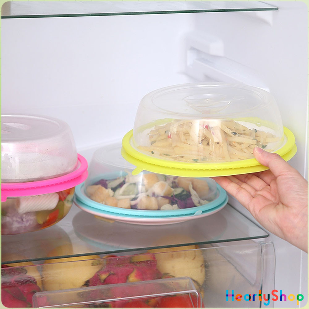 HeartyShop ฝาครอบอาหาร ฝาปิดอาหาร ฝาครอบสุญญากาศ วางซ้อนกันได้ กันฝุ่นแมลงวัน Fresh-keeping cover - รูปที่ 4