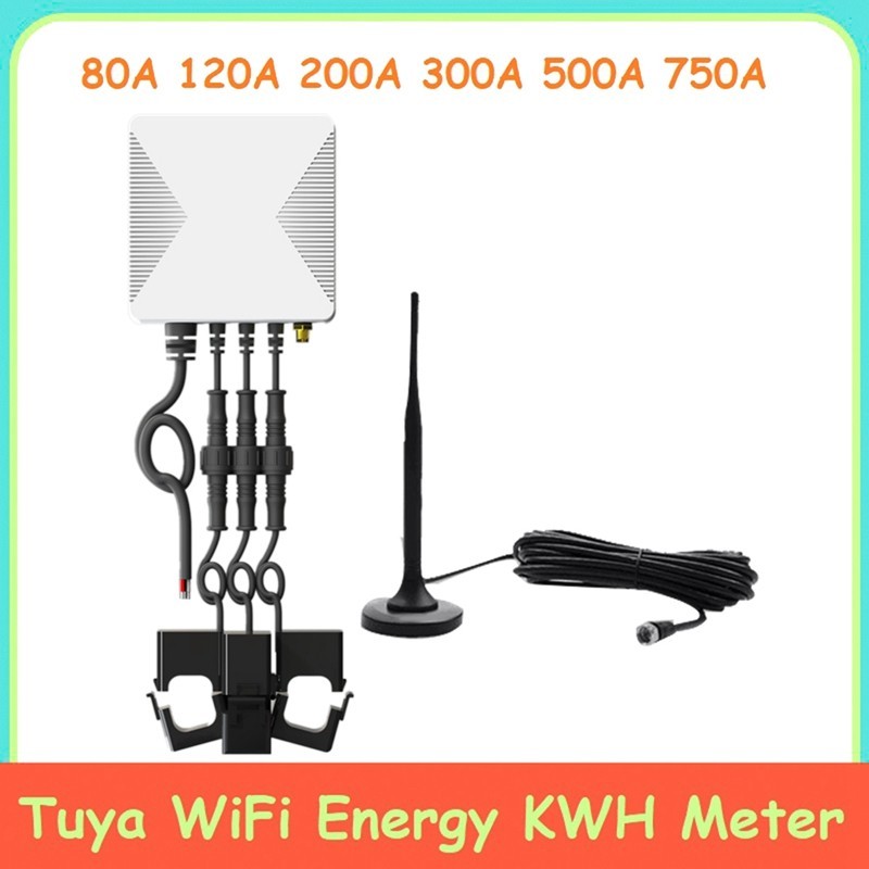 [U Q O E] Tuya 3 Phase WiFi Energy KWH Meter แคลมป์พาวเวอร์ หม้อแปลงไฟฟ้า มอนิเตอร์แอพ