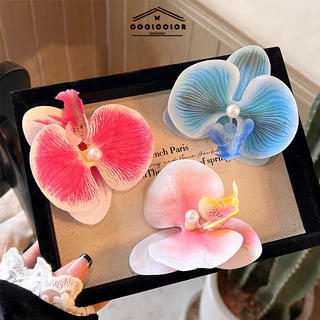 ในไทย💖กิ๊บติดผมรูปกล้วยไม้ดอกไม้ใส่สวยๆเหมาะกับซัมเมอร์วันสงกรานต์สําหรับผู้หญิง.coolcolor.th-COD