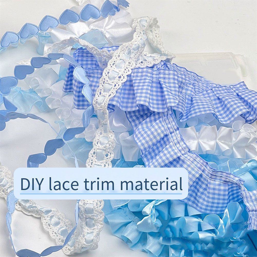 ริบบิ้นลูกไม้ แฮนด์เมด DIY สําหรับตกแต่งโฟโต้การ์ด 1 เมตร