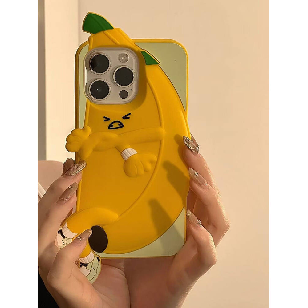 Ins Style Funny Banana Man Apple 14 Phone Case Iphone13 Silicone 12 Soft 11 Female 13Promax Internet Celebrity 1z1Y