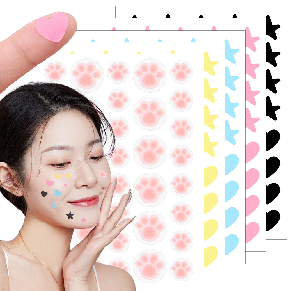 น ่ ารักสีสัน Star Acne Patch Face Care ซ ่ อมสิวสิวจุดสิวสิวที ่ มองไม ่ เห ็ นฝาครอบสิวสิวซ ่ อมแพทช ์
