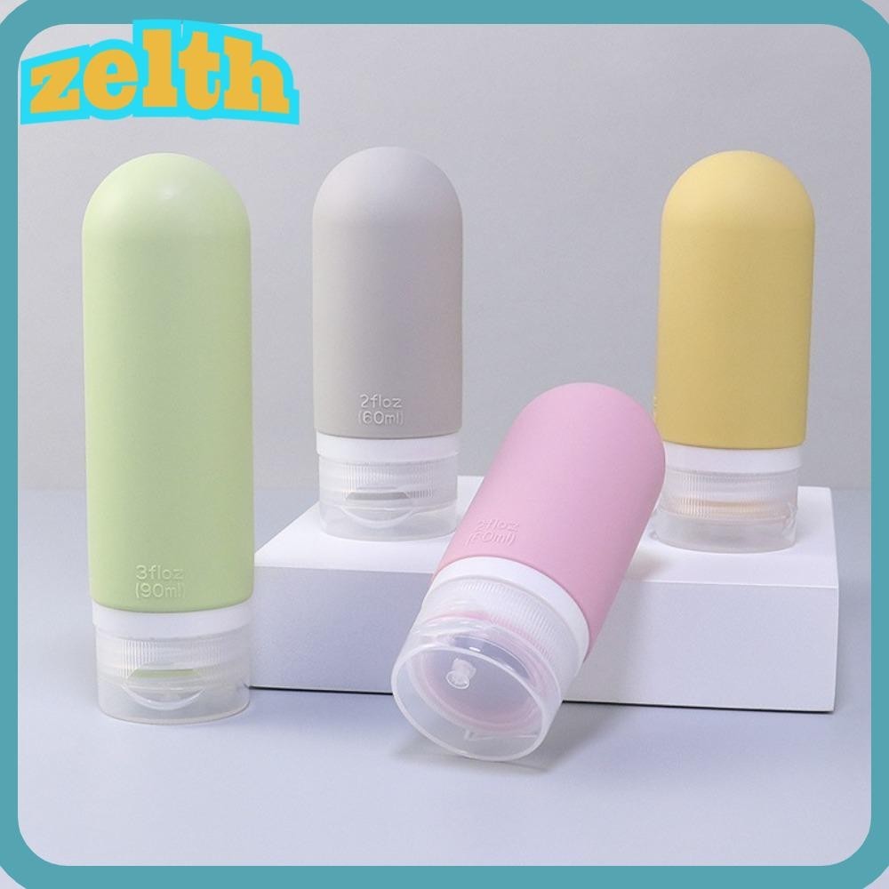Zelth ขวดบีบซิลิโคนเปล่า กันรั่วซึม สําหรับใส่โลชั่น เครื่องสําอาง เดินทาง กลางแจ้ง