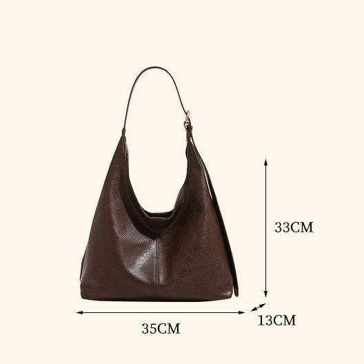 IELGY Commuter Retro Classic กระเป๋าโท้ทความจุขนาดใหญ่นักศึกษาวิทยาลัย PU Texture All-Match กระเป๋าสะพาย ราคา ถูกที่สุด ดีลบีเคเค แกลเลอรีภาพที่ 5