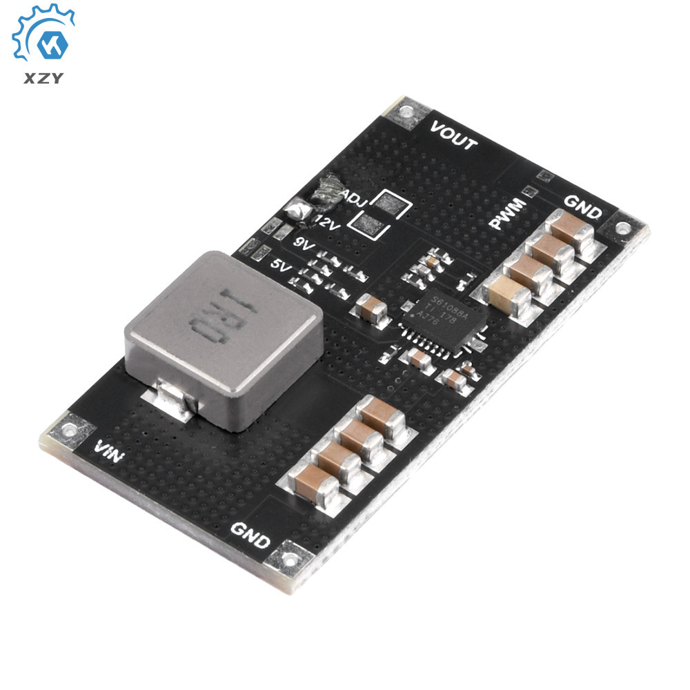 บอร์ดโมดูลแปลงแรงดันไฟฟ้า TPS61088 DC-DC 2.7-12V เป็น 4.5-12.6V