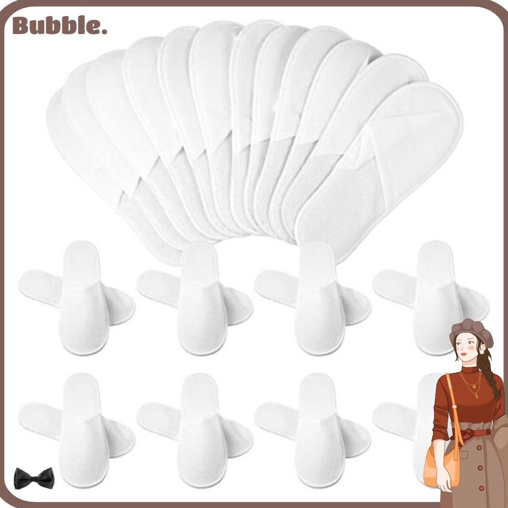 Bubble รองเท้าแตะสลิปเปอร์ กันลื่น แบบใช้แล้วทิ้ง สําหรับอาบน้ํา สปา 10 คู่