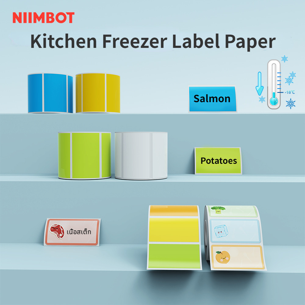 NIMBOT B21/B1/B3S สติ๊กเกอร์ฉลากครัวในครัวเรือนอาหารการจําแนกสติกเกอร์ตู้เย็นตู้แช่แข็งอาหารสด
