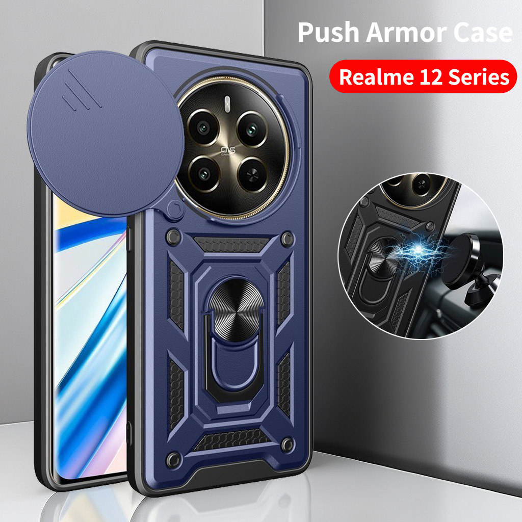 เคสโทรศัพท์มือถือ พร้อมแหวนแม่เหล็ก สําหรับ Realme 12 Pro Plus 5G 4G 2024 Realme12 12Pro 12ProPlus Realme12Pro 12Pro+ 12+ 12X 12Plus
