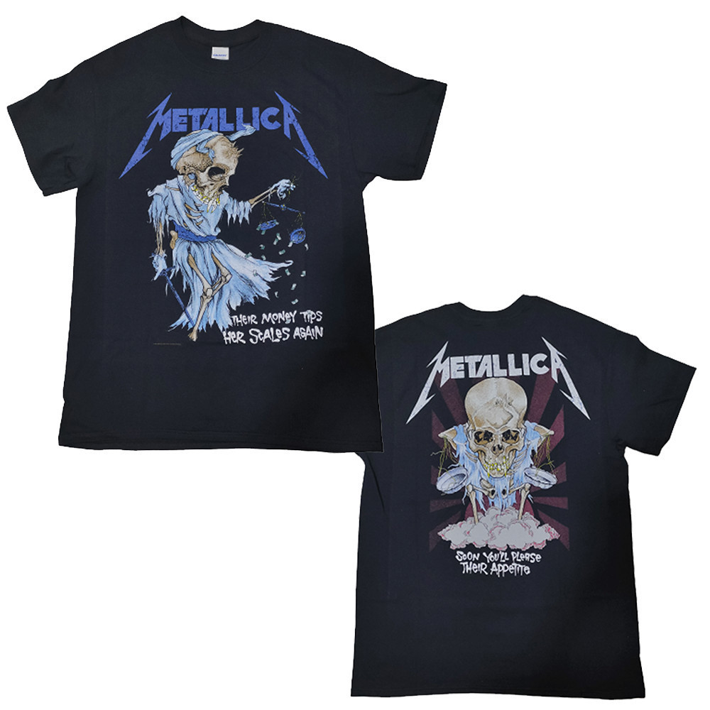 S-5XL [S-5XL]T-shirt เสื้อยืดวง Metallica เสื้อยืด Metallica Skull t shirt