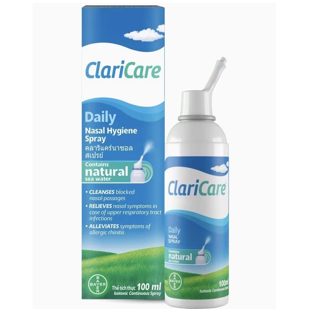 ClariCare Daily Nasal Hygiene Spray 100 ml. คลาริแคร์ นาซอล สเปรย์ 100 มล. 1 ขวด