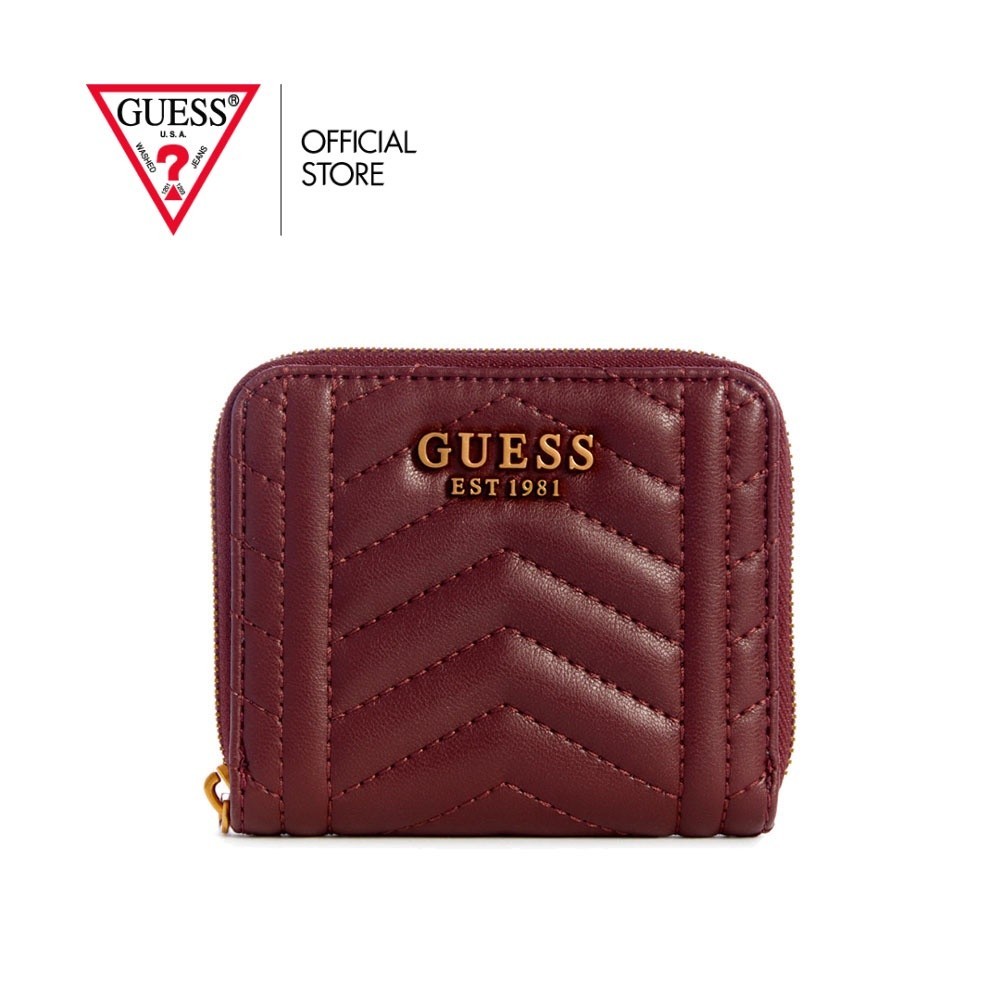 GUESS กระเป๋าสตางค์ผู้หญิง รุ่น QB897637 LOVIDE SLG SMALL ZIP AROUND สีแดง