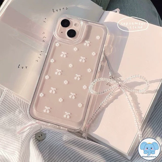 แฟชั่นน่ารักเมฆสีขาวใสกันกระแทกนุ่ม Tpu ปก iPhone 16 17 air 11 15 12 14 13 16 Pro Max XR X XS Max SE 14 15 8 7 Plus