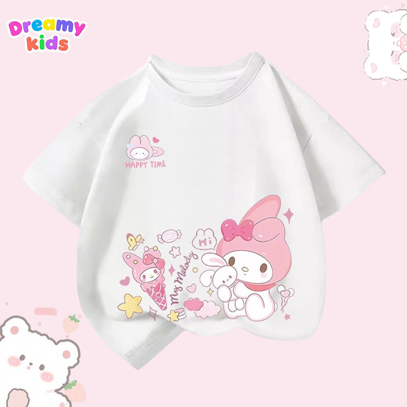Dreamy Kids 🌼จัดส่งทันที🌼เเสื้อยืดเด็กคอกลมผ้าฝ้าย 100% ลายการ์ตูน การ์ตูน น่ารัก แขนสั้น สไตล์เกาหลี - รูปที่ 4