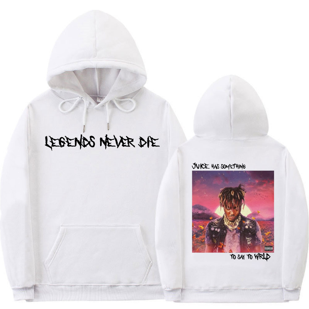Rapper Juice Wrld Legends Never Die Hoodie Hip Hop ขนาดใหญ่ Streetwear น้ําผลไม้ Something To Say To