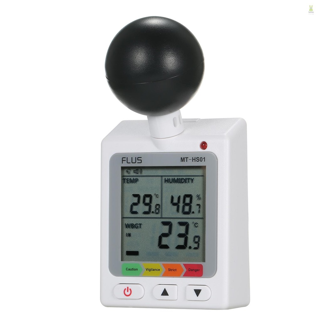 Wbgt + HI เครื่องตรวจสอบดัชนีความร้อนเครื่องวัดความเครียด Air Globe เครื่องวัดความชื้นอุณหภูมิ
