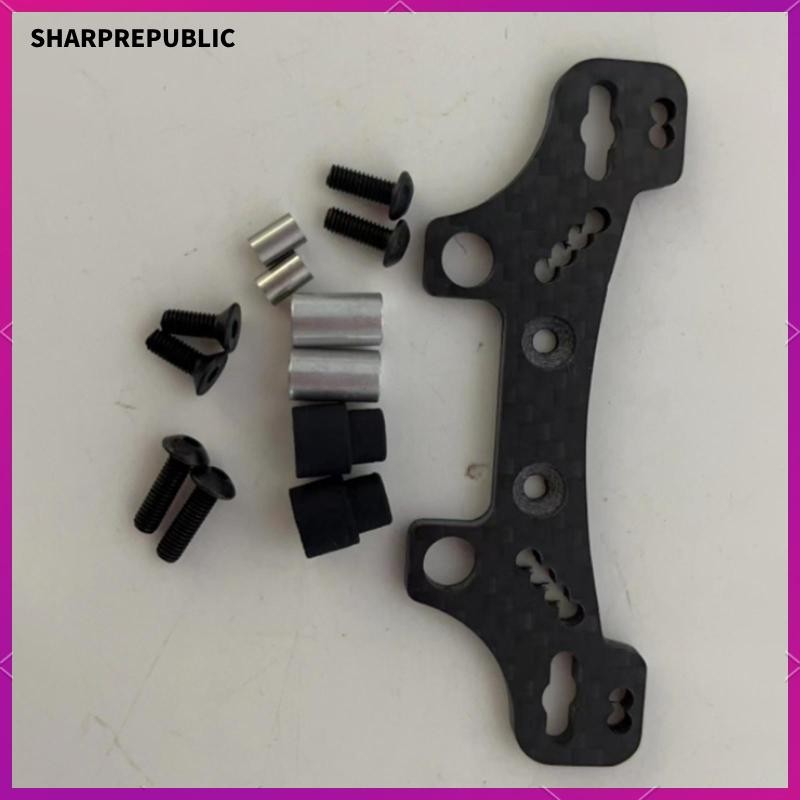 [Sharprepublic] Carbon Damper Stay ด้านหน้า/ด้านหลังอัพเกรดสําหรับ TT02 RC รถบรรทุก 1/10 DIY Accs