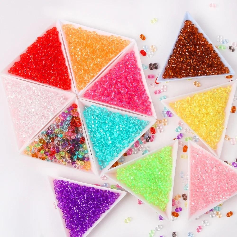 10g 4x6 มม.โปร่งใสสีการ์ตูนถั่วลิสงรูปร่างลูกปัดอะคริลิค Charms Diy เครื่องประดับเสื้อผ้า/พวงกุญแจอุปกรณ์เสริม