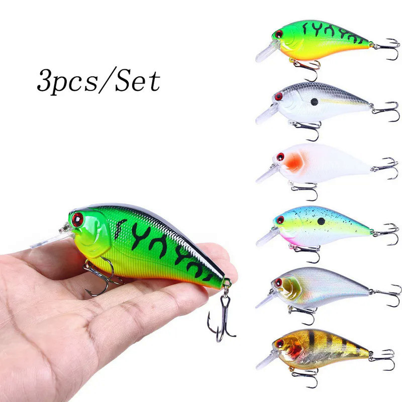 3pcs Simulated Bait Fishing Hook 8.5cm 15g 3D Simulated Fish Eye Sea River Fishing Fake Fish Freshwa