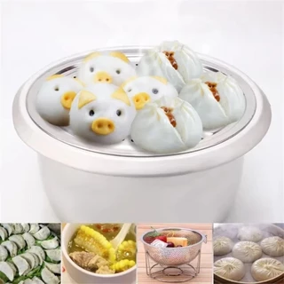 NONDYOMX หม้อไอน้ําแผ่นนึ่ง, 16-34 ซม.ช่อง Gadgets ครัว Steamer, ถาดทําอาหารสแตนเลสทรงกลม