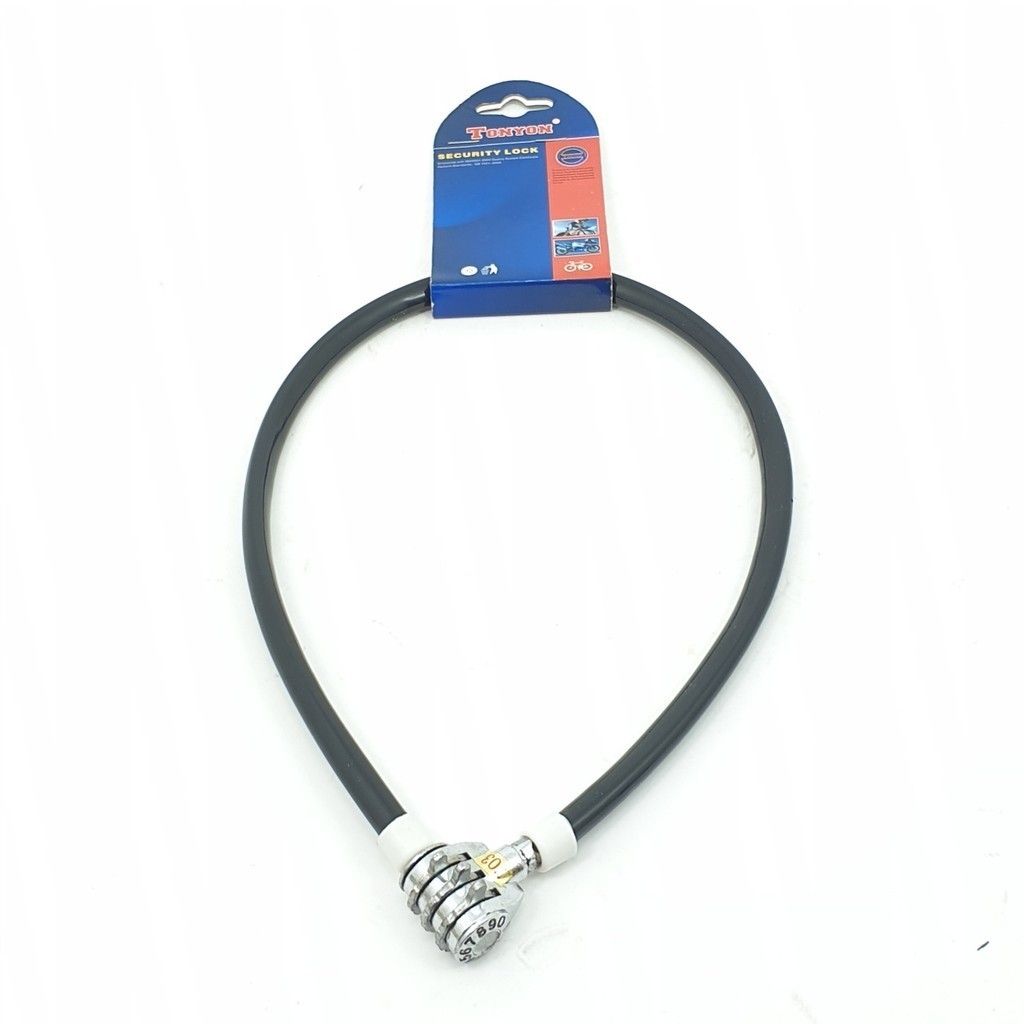 LOCAL789 สายล็อคจักรยาน Password 650MMสีดำ TY604 ร้านอยู่ในไทย
