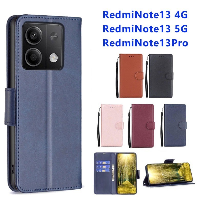 เคสฝาพับ ล็อคได้ แถมสาย Redmi Note13 Note13Pro 13C 12 12C Note12 4G/5G Note12 Pro เคส ใส่นามบัตรได้ ฝาพับหนัง Boss