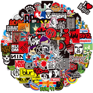 100Pcs/Set ❉ HipHop Punk . Rock Band Series A Stickers ❉ Music Fans Collection DIY Fashion Waterproof Doodle Decals Stickers