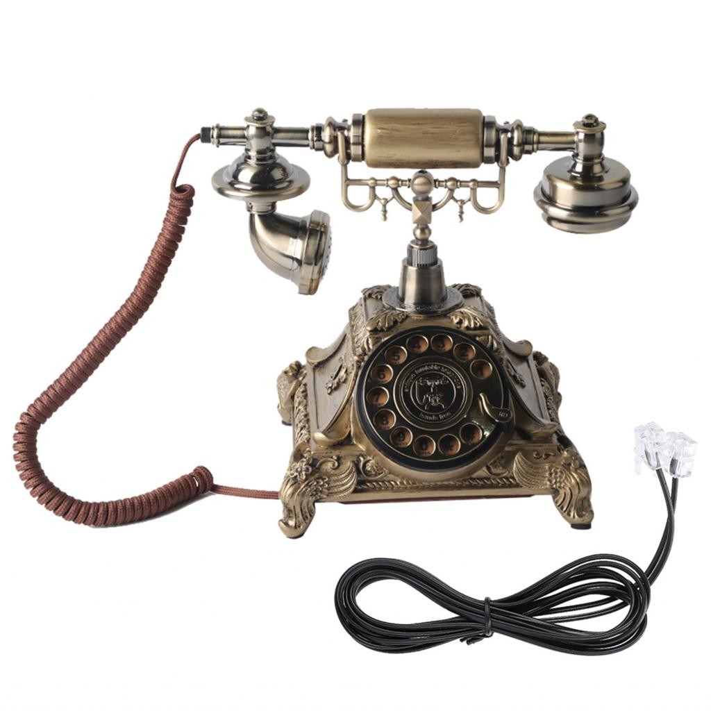 Vintage Tradition High Quality Epoxy Resin Telephone  Turntable for Decoration Home Office