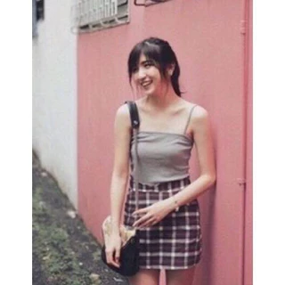 เสื้อเกาะอกมีสาย เอวลอย (ผ้าคอตตอน) เกาะอกมีสายสุดฮิต