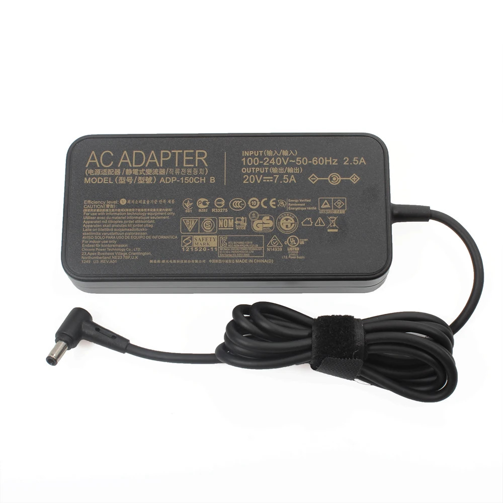 อะแดปเตอร์ชาร์จแล็ปท็อป 20V 7.5A 150W 6.0*3.7 มม. AC สําหรับ Asus TUF Gaming A15 FX505 FX505D FX505DU FX505DT FX506lu VX60G ADP-150CH B
