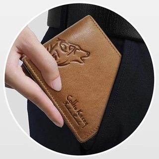 Collin Kacey A40 กระเป๋าสตางค์แฟชั่นใหม่ กระเป๋าสตางค์ผู้ชายหนังแท้ใบสั้น Genuine leather wallet