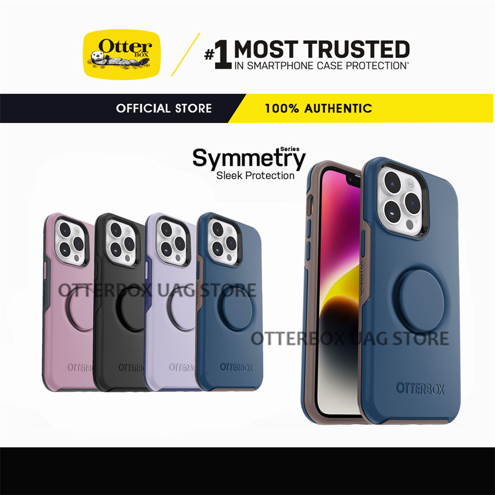 OtterBox Otter + Pop Symmetry Series สําหรับ iPhone 15 14 13 12 Pro Max / 15 14 13 12 Pro / 15 14 Plus / 15 14 13 12 / 12 Mini / 11 Pro Max / 11 Pro / 11 เคสโทรศัพท์