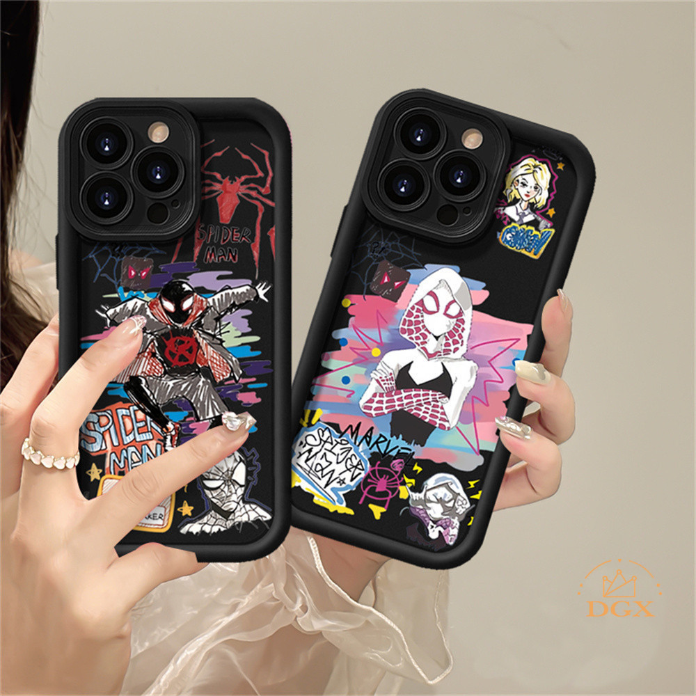 เคสโทรศัพท์มือถือนิ่ม ลาย Spiderman Gwen และ Parker สําหรับ VIVO Y17S Y27 Y36 Y27S Y22S Y21 Y20 Y17 Y16 Y15S Y51 Y30 Y02S Y20 Y33S Y33T Y15 Y12 Y11 Y91C Y93 Y53S Y12A Y31 Y20i Y20A Y21S DGX
