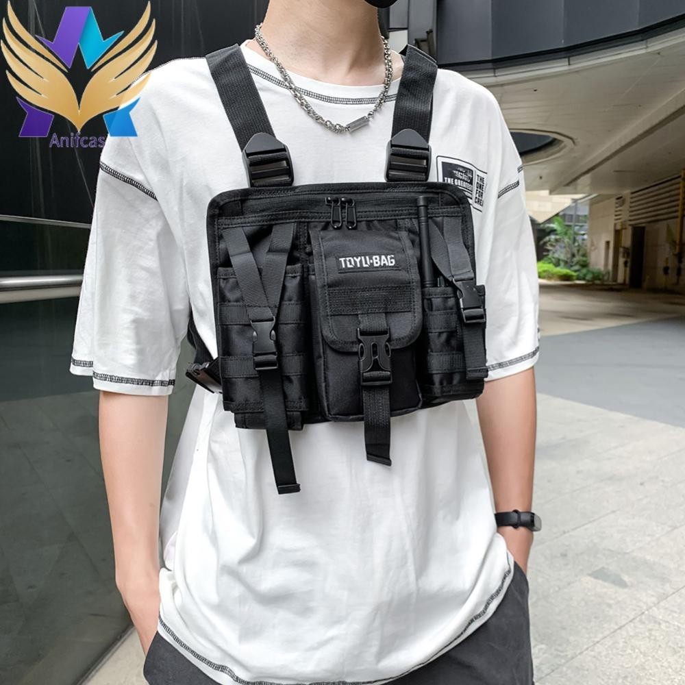 กระเป๋าคาดอกลําลอง น้ําหนักเบา สามารถปรับได้ เหมาะกับการพกพาเดินทาง ขี่จักรยาน สําหรับผู้ชาย