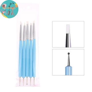 RENBG 5 ชิ้น/เซ็ตสแตนเลสสอง Sculpg Polymer และ Soft เครื่องปั้นดินเผาเครื่องมือซิลิโคน Modelling Art Shaper เครื่องมือ TH