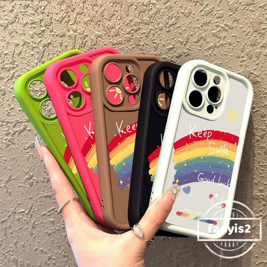 Oppo A3X A60 A38 A18 A58 A78 A17 A17k A57 A5s A76 A96 A16s A15 A15s A16k A77s A7 A3s A5 A9 A53 A95 A93 A74 A54 A93 A53 A93 A74 ฝาครอบโทรศัพท์S Smile