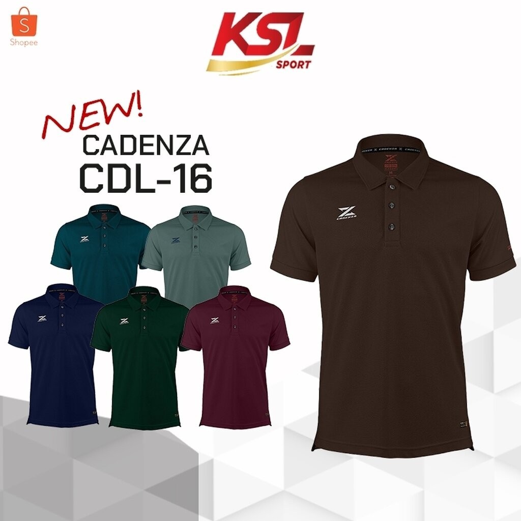 CADENZA เสื้อโปโล เสื้อคอปก พรีเมี่ยม คาเดนซ่า รุ่น CDL-16 - สีเขียว/เทา/กรมท่า/กรีน/แดงเข้ม/ช็อคโก