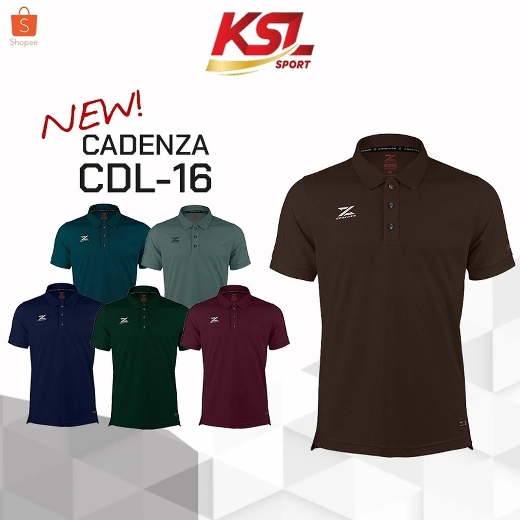 CADENZA เสื้อโปโล เสื้อคอปก พรีเมี่ยม คาเดนซ่า รุ่น CDL-16 - สีเขียว/เทา/กรมท่า/กรีน/แดงเข้ม/ช็อคโก