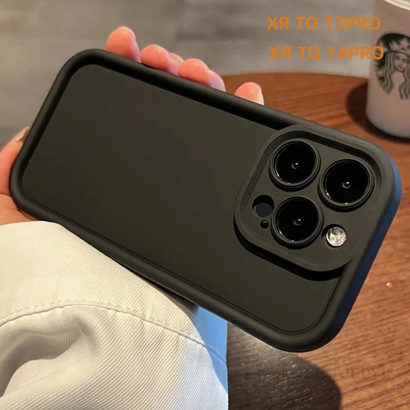 เคสโทรศัพท์ซิลิโคน แบบนิ่ม กันกระแทก หรูหรา สําหรับ iPhone XR TO 13PRO XR TO 14PRO 13 PRO