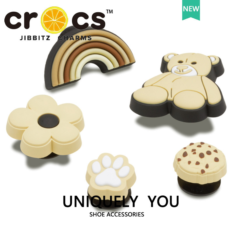 JIBBITZ cross charms ตัวติดรองเท้า หมีสีรุ้งDIY ตัวติดรองเท้า cross