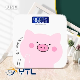 Weight Scale LED จอแสดงผลแบบ แสดงอุณหภูมิ เครื่องชั่งน้ําหนัก เครื่องชั่งน้ำหนัก ดิตจิตอล digital กระจกใส 180KG