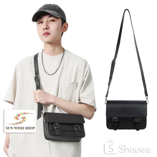 Sunwish SWS-Ja25 ใหม่ กระเป๋าสะพายไหล่ ทรงสี่เหลี่ยม ใบเล็ก พร้อมสายสะพาย 2 ขนาด 2024 แฟชั่นเกาหลี สําหรับผู้ชาย และผู้หญิง