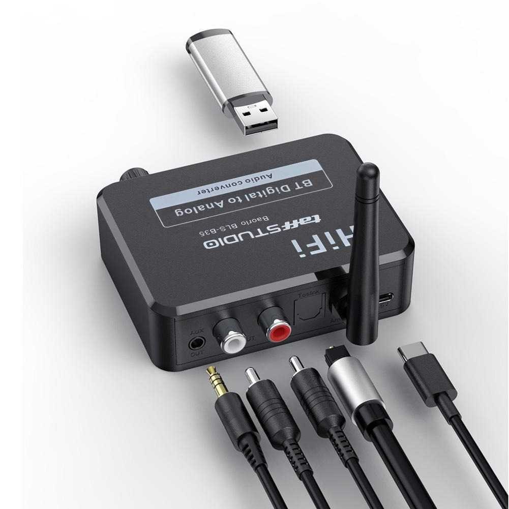 Taffstudio DAC Audio Bluetooth 5.1 Receiver HiFi Digital to Analog - BLS-B35 - Tinari