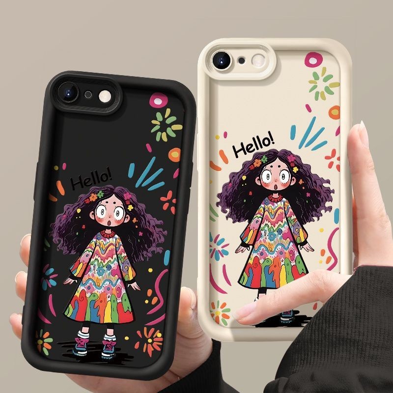 ปลอก iPhone 6 6s 7 8 Plus เคสโทรศัพท์ความงามสําหรับสาวซิลิโคน TPU Soft Shell ดีไซน์ใหม่กันกระแทก CASE