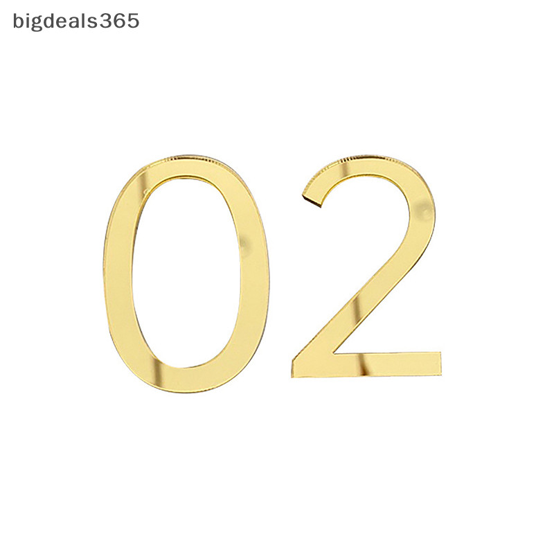 [bigdeals365] สติกเกอร์ตัวเลข 0-9 มีกาวในตัว 3D สไตล์โมเดิร์น สําหรับติดประตูโรงแรม ตู้จดหมาย ที่อยู่