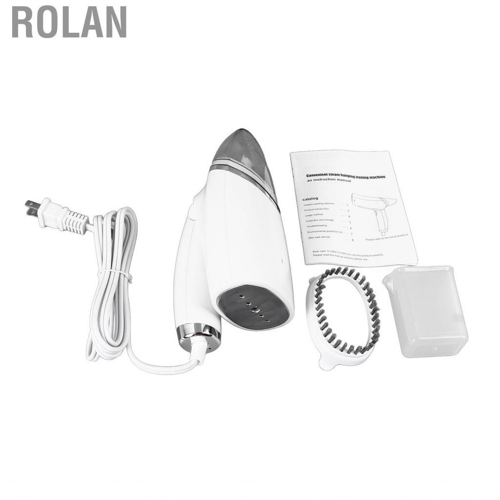 Rolan Handheld Steam Iron  Portable Highly Efficient US Plug 110V 120ml Water Tank Ironing Machine Pearly White Small for Home